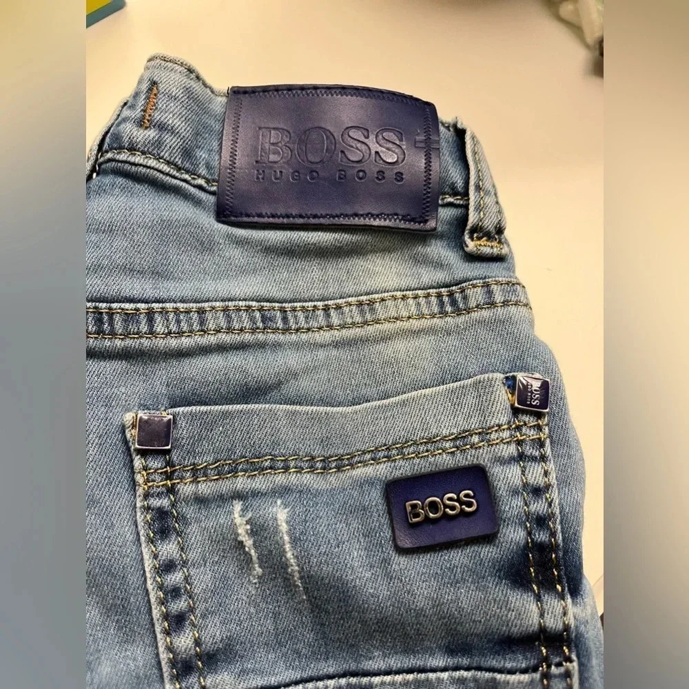 Boys Hugo Hugo Boss Denim Shorts Size 6